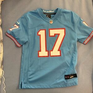 Tennessee Titans NFL Blue Jersey with Red Number 17- Ryan Tannehill size youth M